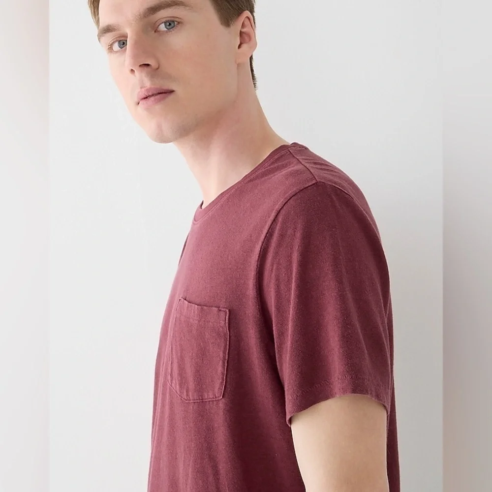 J Crew Hemp-organic cotton-blend pocket T-shirt Item BQ650